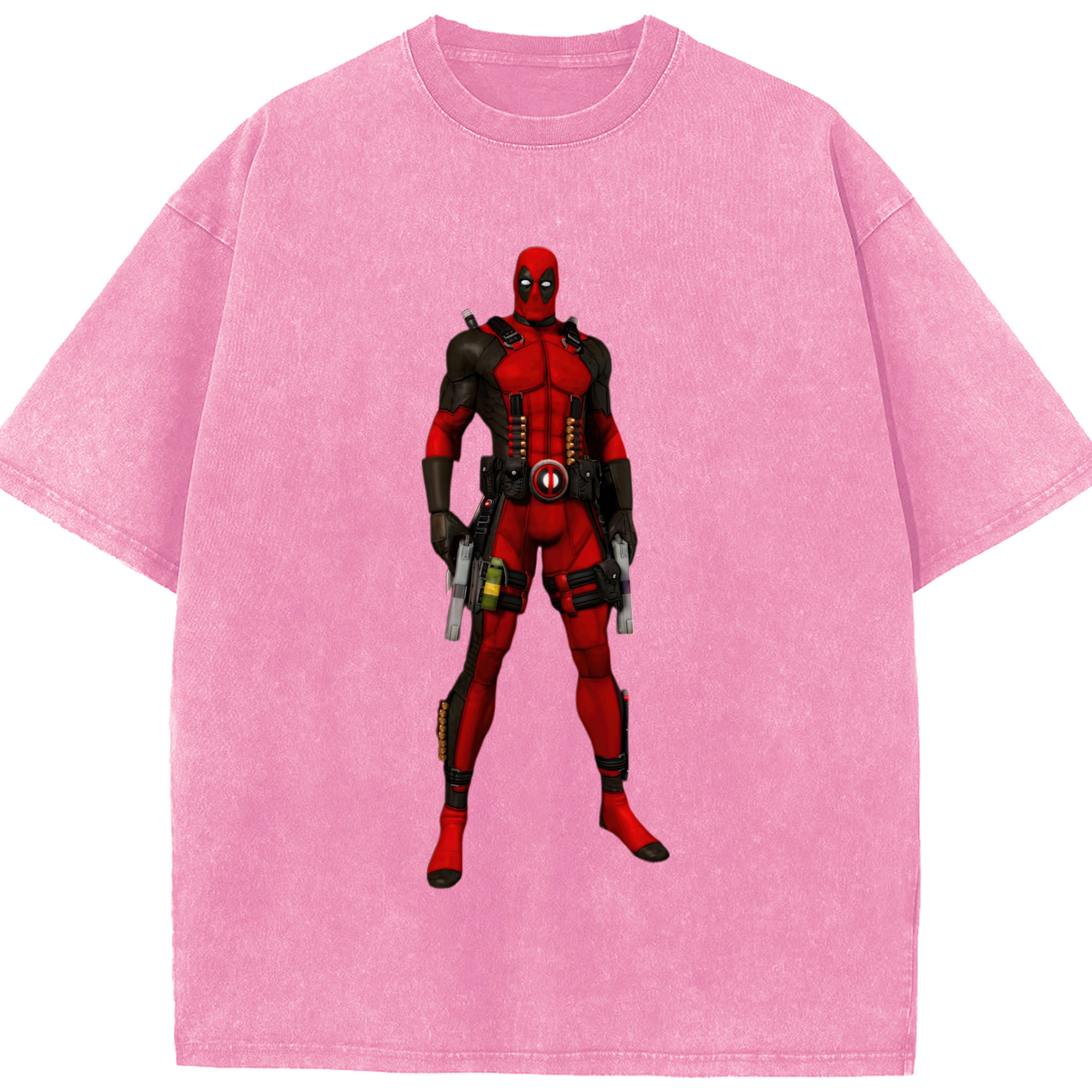 （画像用） Deadpool デッドプール 綿100% ヴィンテージ風 半袖Tシャツ（フロントプリント）